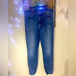 Women’s MOTHER High waisted, LOOKER, ankle fray jeans , in{ not rough enough}